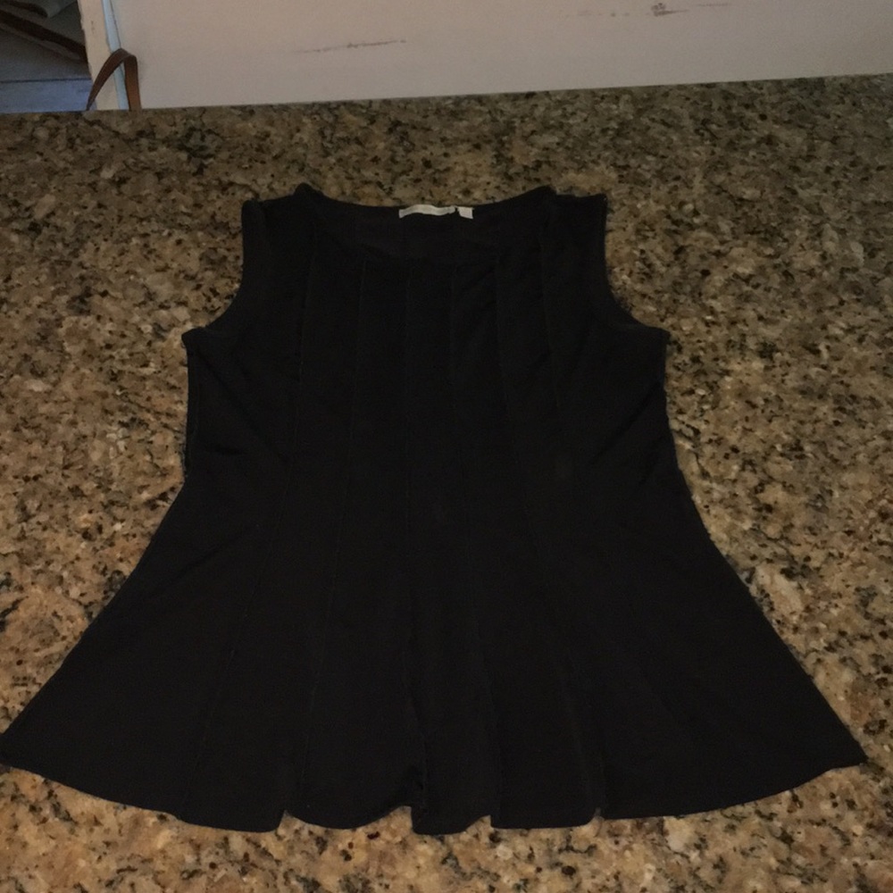 Black peplum A line top